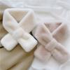 Plush Skin-friendly Solid Color Soft Like Rabbit Fur Warm Clothing Accessories Wind-resistant Scarf Fur Collar