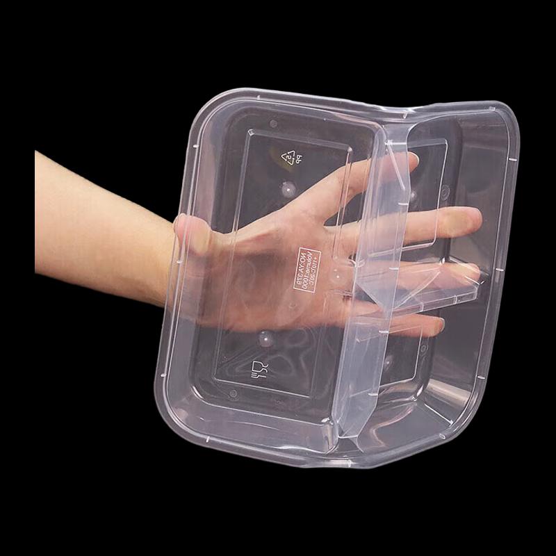 Disposable Rectangular 6-Compartment Meal Prep Containers