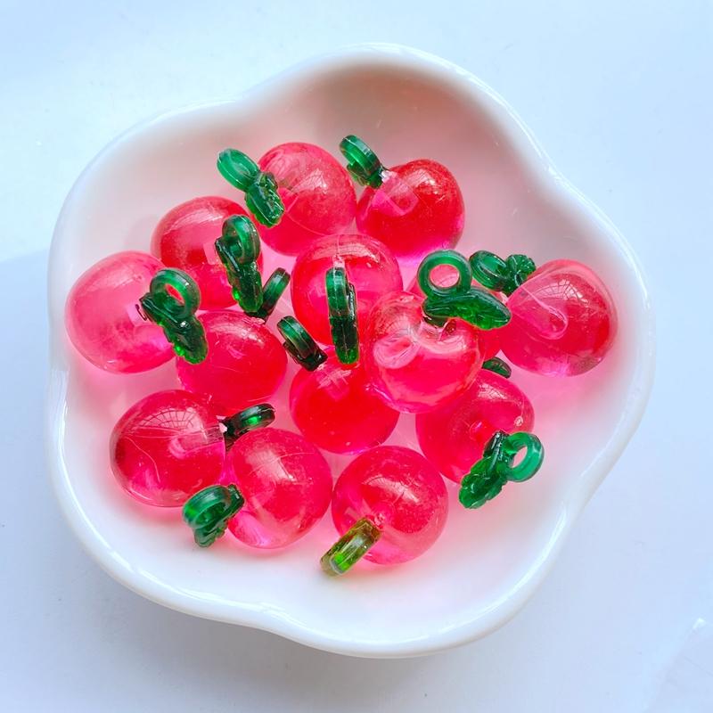 10Pcs New Cute Mini Strawberry Cherry Flat Back Resin Scrapbooking DIY Jewelry Craft Decoration Accessories