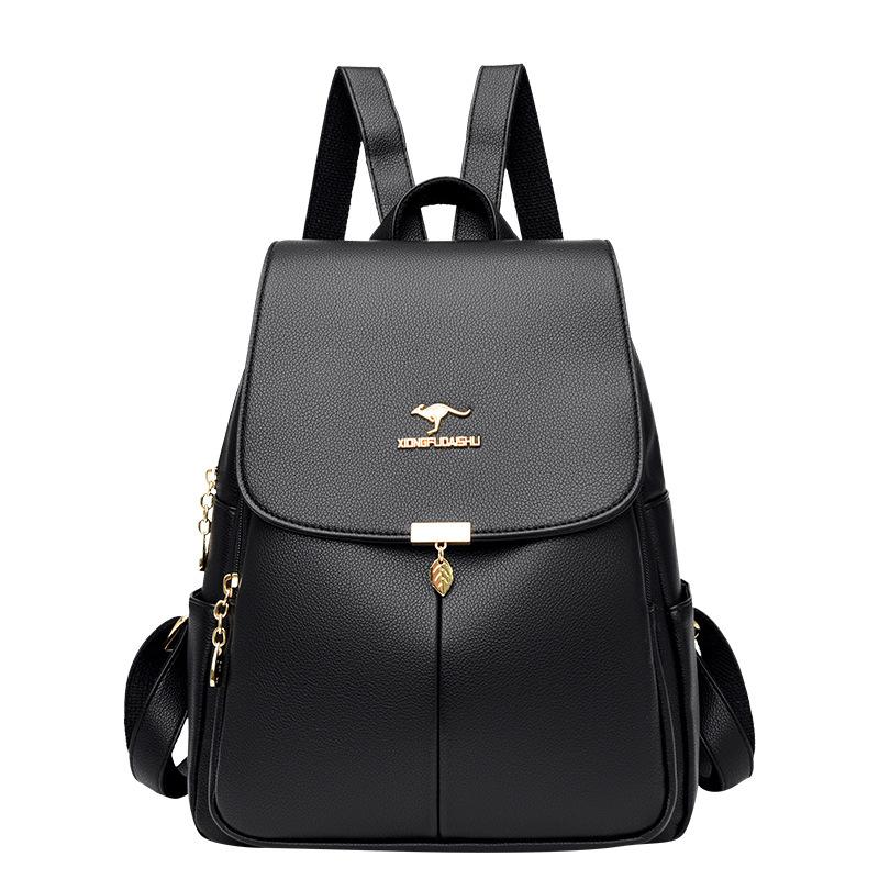 Rucsac Atmosferic pentru Femei Nou Versatil Capacitate Mare Piele Moale Ghiozdan Școlar Studenți Rucsac de Călătorie în Aer Liber Geantă de Dama