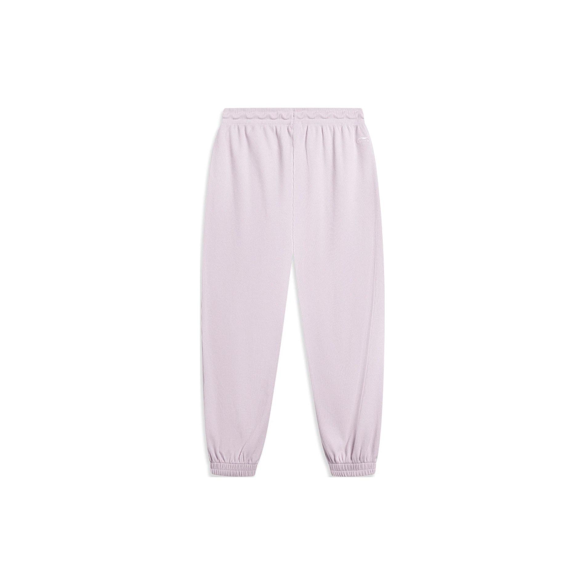 Li Ning Sports Lifestyle Series однотонные зауженные трикотажные джоггеры женские — фото 2