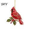 Christmas Tree Decoration Faux Crystal Animal Ornament, Acrylic Flat Print Hanging Decor Holiday Decorations for Tree, Butterfly/Peacock/Bird/Swan