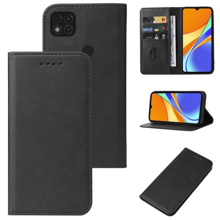 Кожаный чехол-книжка с магнитной застежкой для Xiaomi Redmi 9C NFC For Xiaomi Redmi 9C NFC