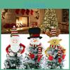 Enchanting Christmas Tree Top Topper Cover Featuring Adorable Snowman Hat Design