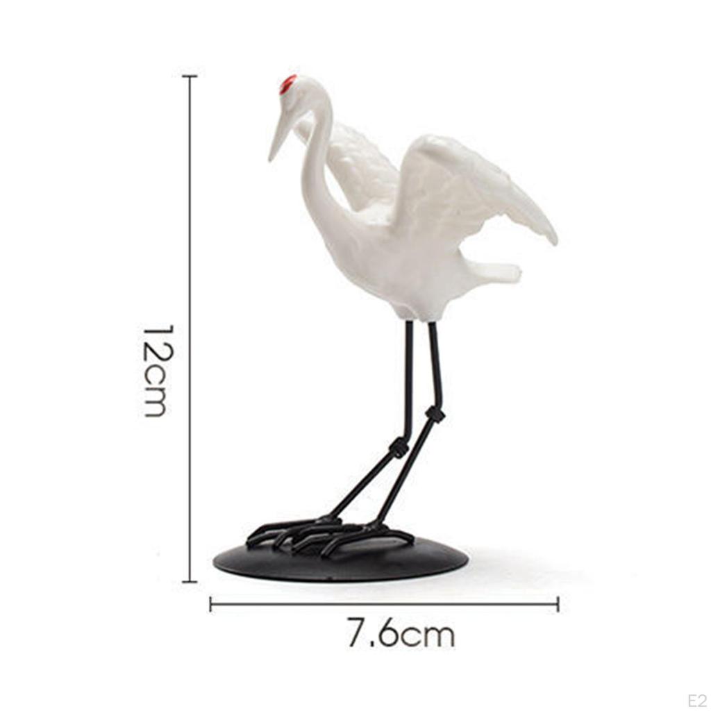 Chinese Crane Statue Animal Bird Figurine Modern Sculpture Ornament for Living Room Cabinet Porch