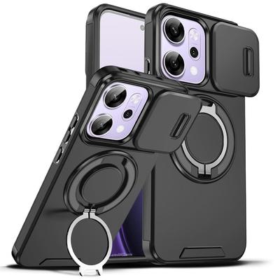 Heavy Duty Armor Magnetic Case For OPPO Reno 15 14 13 Pro 15F 14F 13F TPU 360Degree Shockproof Slid Camera Protect Bracket Cover