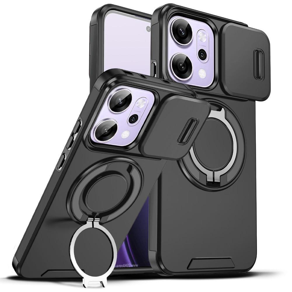 Heavy Duty Armor Magnetic Case For OPPO Reno 15 14 13 Pro 15F 14F 13F TPU 360Degree Shockproof Slid Camera Protect Bracket Cover