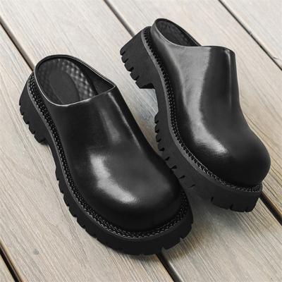 Mickey Slippers 2025 New Outdoor Casual Men's Versatile Thick-bottomed Lazy Bag Head Drag 18886-J