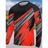 Spring and Autumn Round Neck 3D Colorful Pattern Printed Top Fashionable Casual Outdoor Cycling Long Sleeved Men's T-shirts