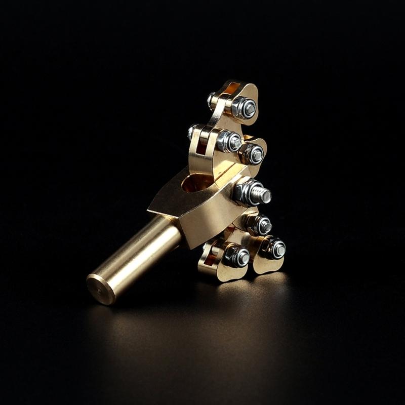 Brass Guitar Fret Press Tool Adaptive Design Suitable for Fingerboard Repair with Nonslip Grooves and Detachable Head