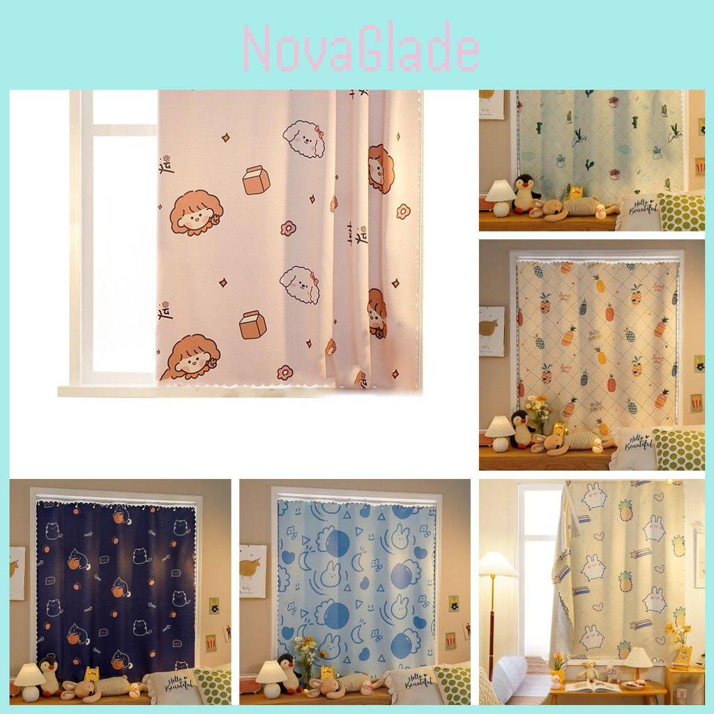 Chic Light Shielding Velcro Ins Curtain Featuring Trendy Korean Aesthetic For Homes