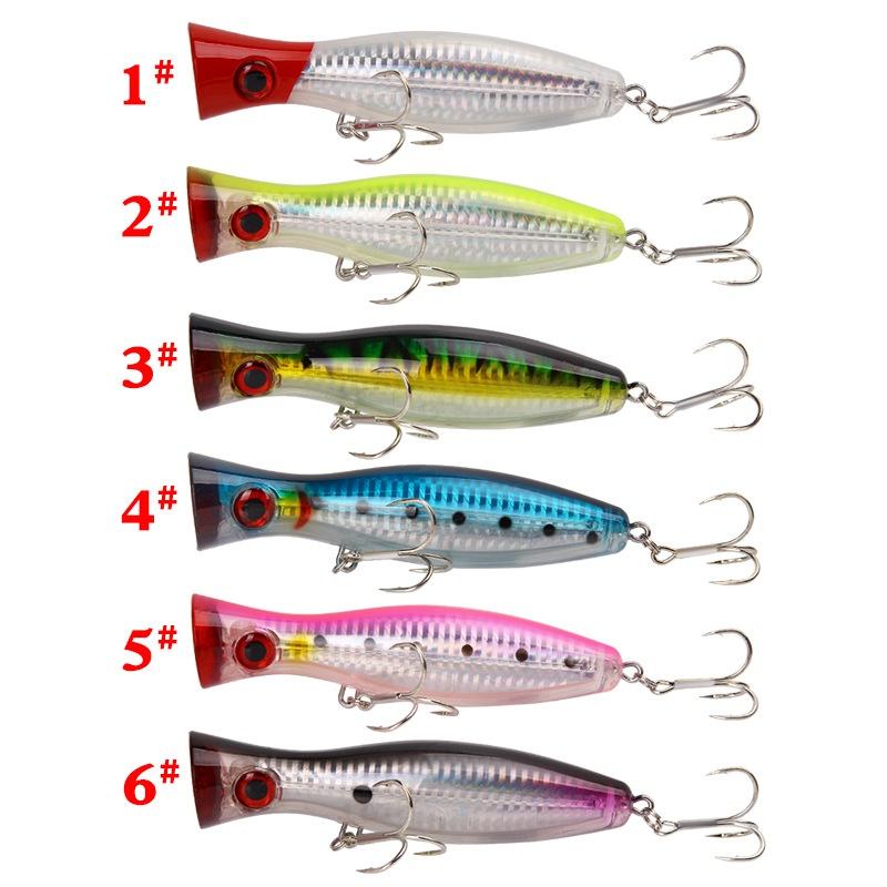 ABS Hard Bait Popper 12.5cm 40g Floating Artificial Lure for River Lake Stream Saltwater Freshwater Fishing