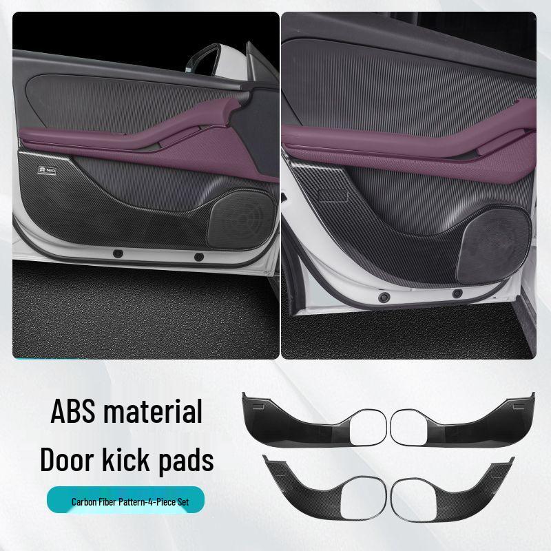 Stainless Steel Kick Mats for 24 NIO ET5TET5T Car Models – Decorative Door Kick Panels New ET5/ET5T Carbon Fiber Pattern