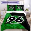3-teiliges Bettbezug-Set (1 * Bettbezug + 2 * Kissenbezug, ohne Kern), Hannover 96 Fußball Druck Weiches Ganzjahres-Bettwäsche-Set, Heim Schlafzimmer Dekor Geschenk