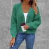 Women Autumn Winter Knitted Sweater Coats Single Breasted Long Sleeve V-neck Knitwear Cardigans Jackets