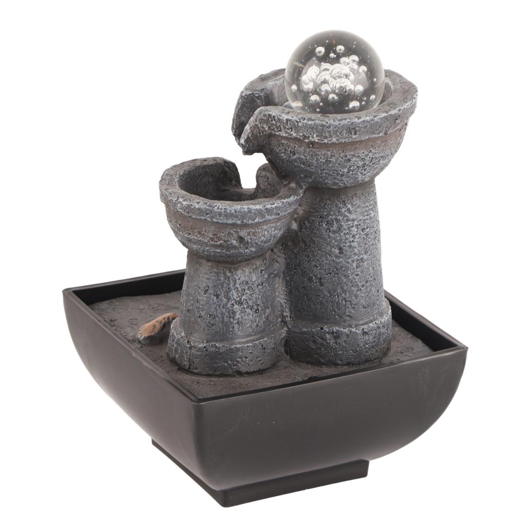 LED Illuminated Tabletop Waterfall Flowing Water Fountains with   for   Feng Shui Decoration