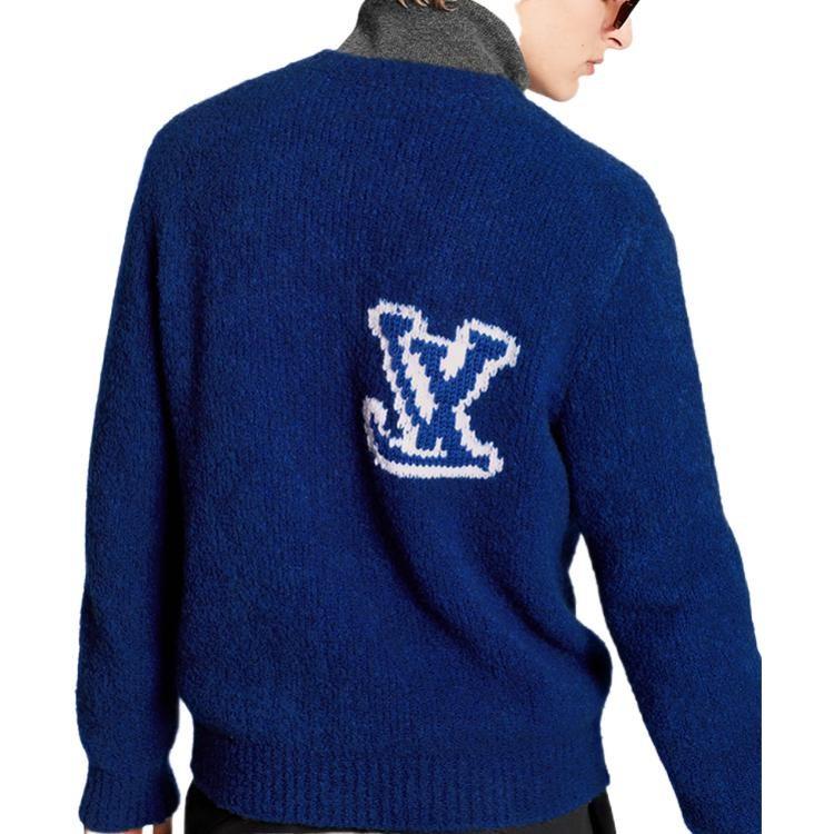 Louis Vuitton 2010s LV-Intarsia Crew-neck Sweater 1A7XOI