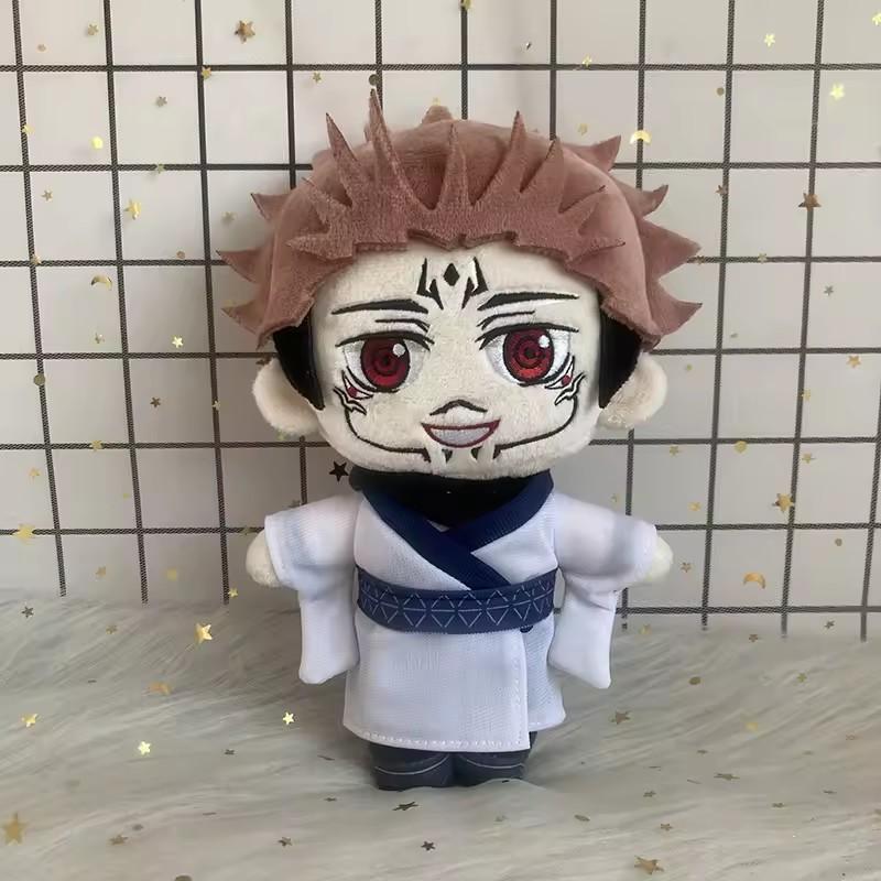 20cm Anime Jujutsu Kaisen Plüschtier Ryomen Sukuna Fushiguro Toji Cosplay Weicher Niedlicher Puppenkörper Süßes Weihnachtsgeschenk gray