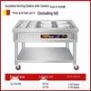 Stainless Steel Mobile Food Warming Table with Casters - Insulated Hot Dish Serving Cart