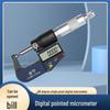 Shan Ce Electronic Digital Micrometer with Single/Double Pointed, Flat, and Beveled Tips, 0-25mm High Precision