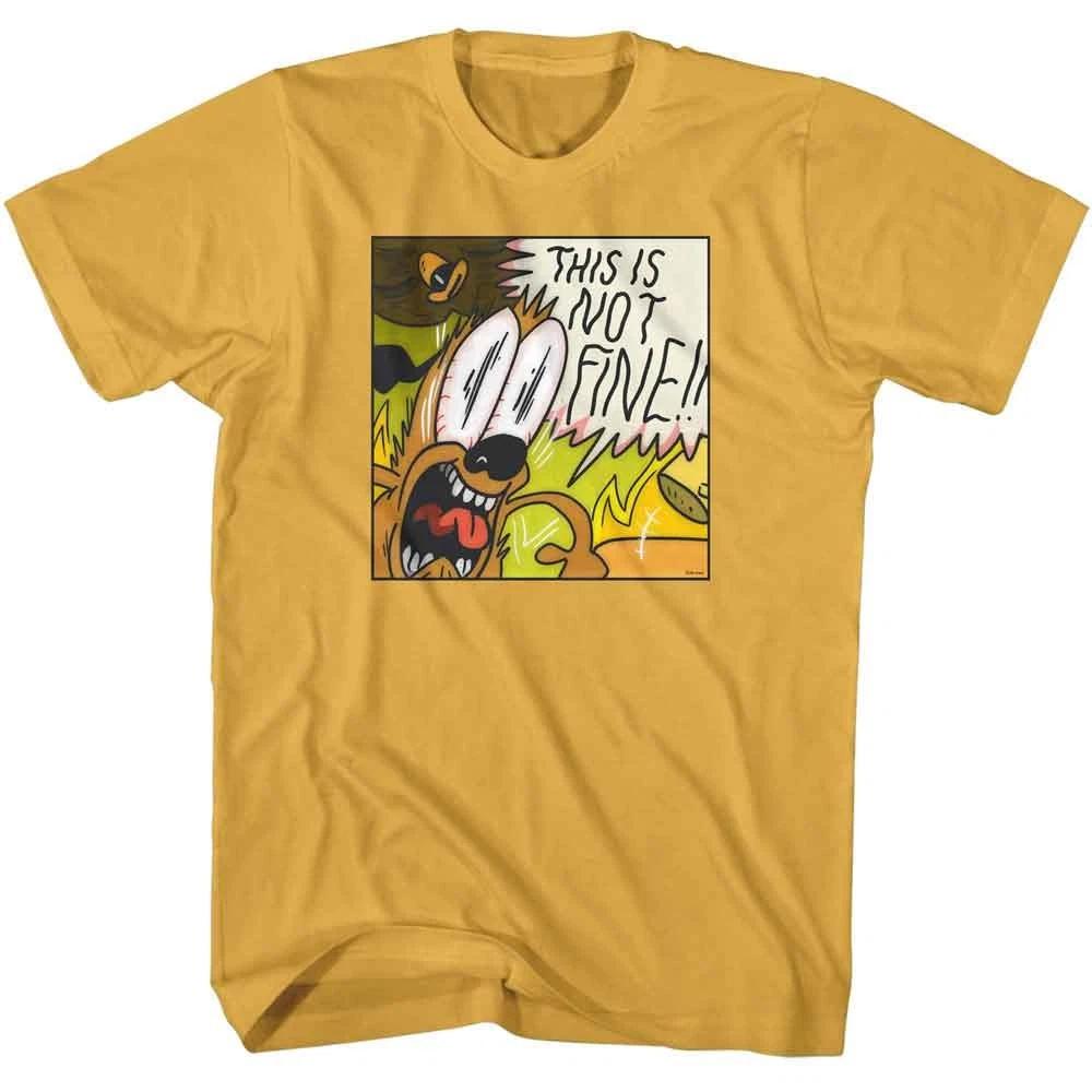 This Is Fine Not Fine Ginger Meme Shirt 100