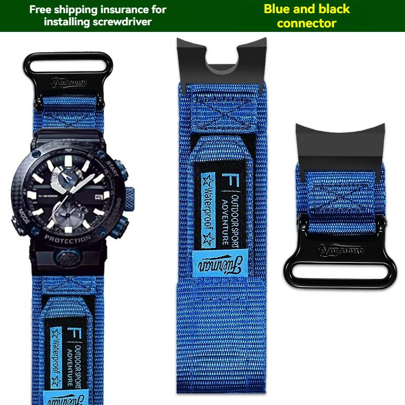 

для Casio G-SHOCK Air Dominator 5588 GWR-B1000 модифікований нейлоновий полотняний ремінець для годинника для альпінізму та спорту чоловічі аксесуари GWR-B1000mm синій