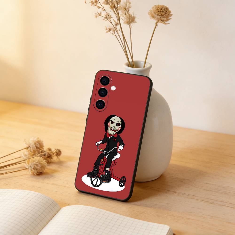 S-Saw J-Jigsaw Phone Case Black Silicone Soft For Samsung Galaxy A73,A72,A71,A70,A53,A52,A51 Samsung a11