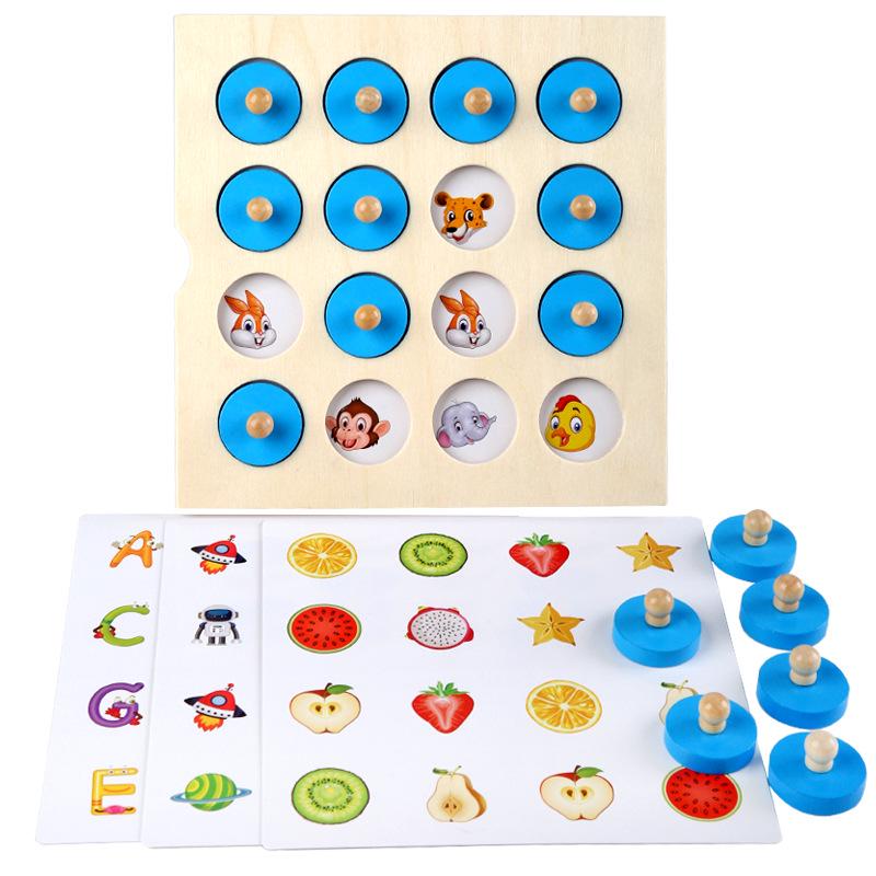 Wooden Memory Chess Game - Parent-Child Educational Toy for Developing Baby's Thinking & Memory Skills, Ages 3+