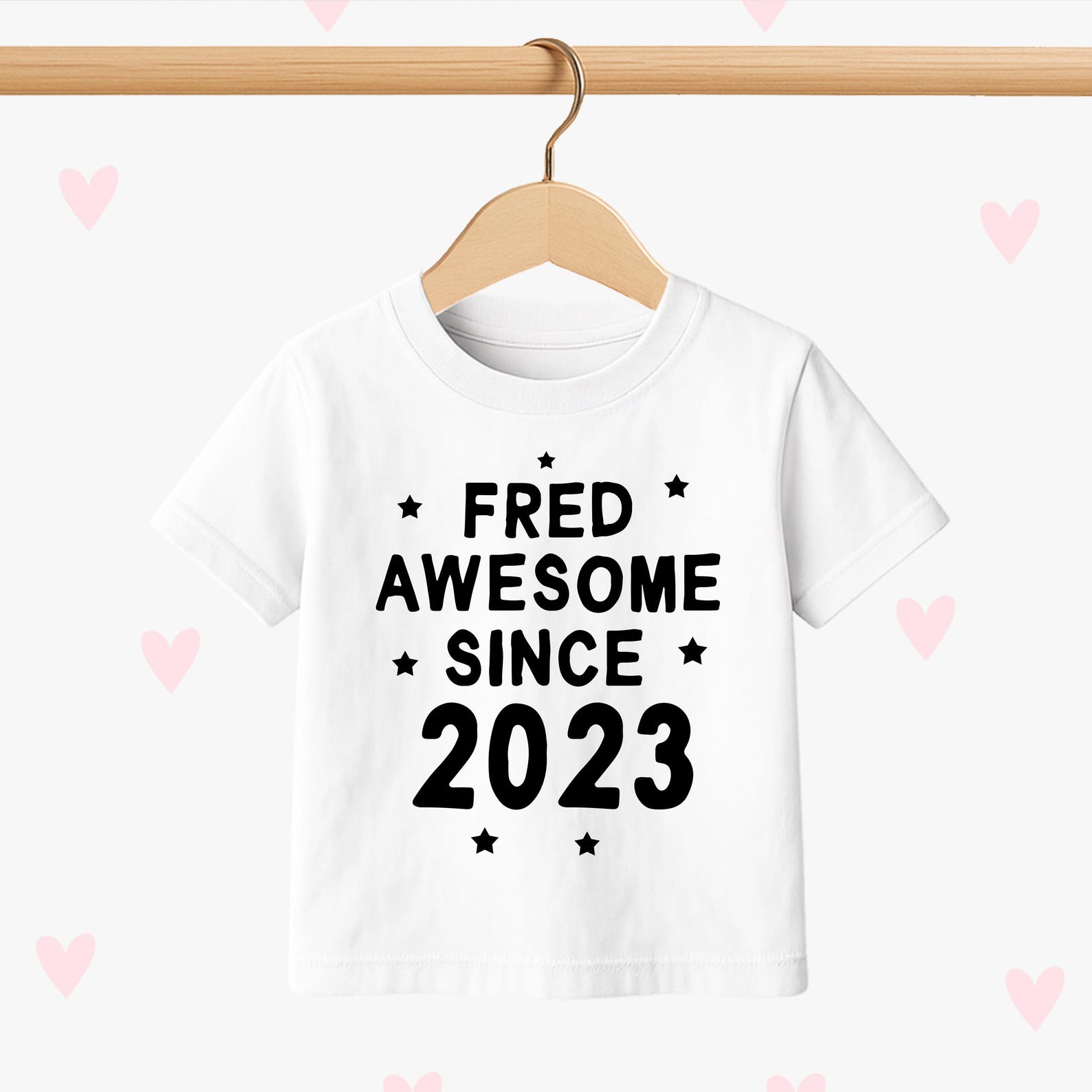 Kids Year Personalized T-Shirt, Custom Name 130