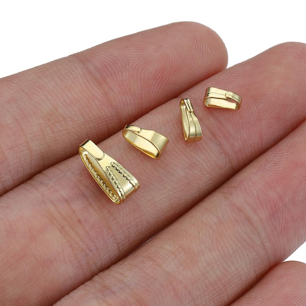 100 Stück 50 Stück Edelstahl Ösenverschluss für Anhänger Charms Verbinder Schnappverschluss Klippverschluss Halskette DIY Schmuckherstellung Zubehör