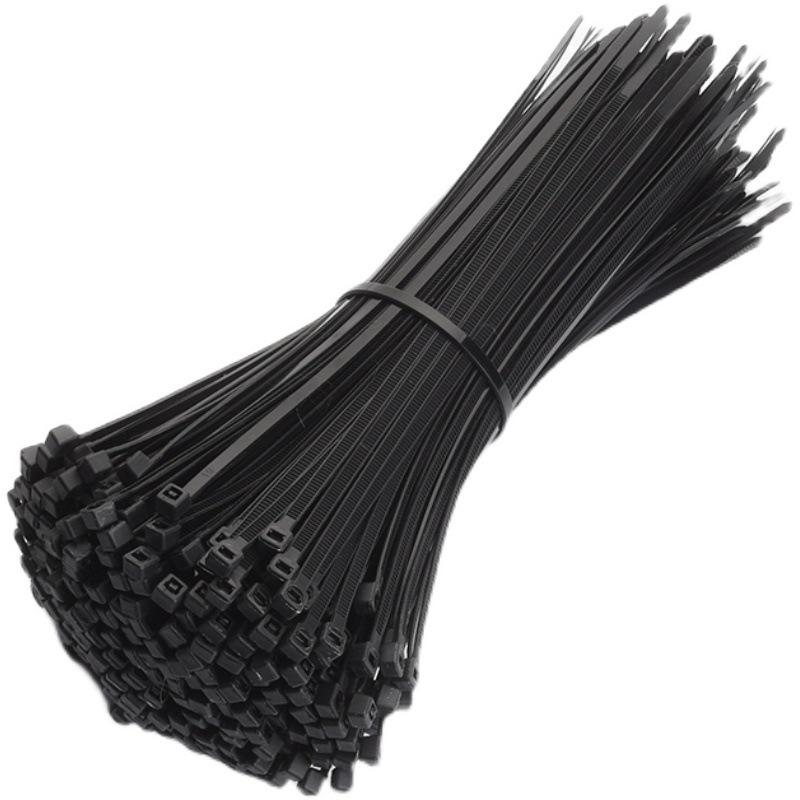 Black Self-Locking Nylon Cable Tie with Strong Anti-Theft Buckle