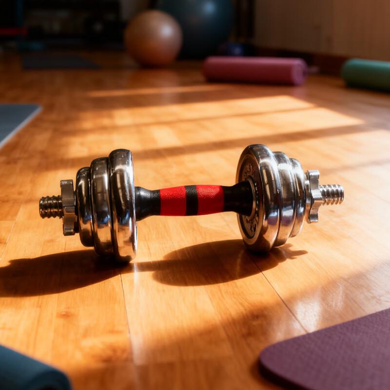 TLXT Adjustable Cast Iron Dumbbell Barbell Set