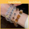 Luxury Womens Geometric Hand Chain With Cubic Zirconia And Gold Finish For Gift Giving