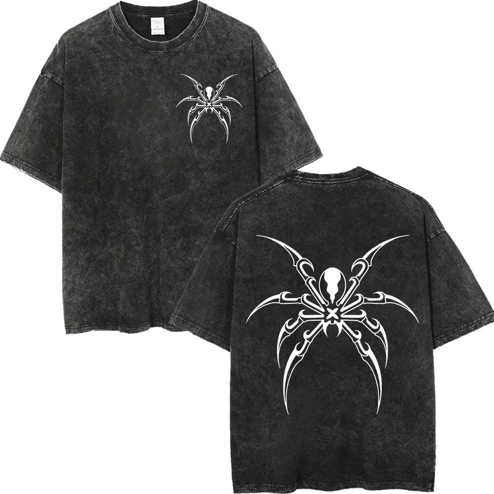 Vintage Washed Cazzu Latinaje Tour  Merch Tshirts Men Women Fashion Aesthetic Tshirt Summer Casual Loose Cotton T Shirts