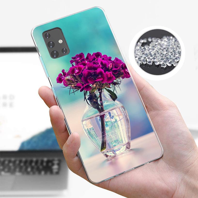 Purple Lavender Flowers Phnoe Case for Samsung Galaxy A12 A22 A32 A42 A52 A51 A50S A20S A10S A41 A31 A21S A40 A30S A20E A71 A70