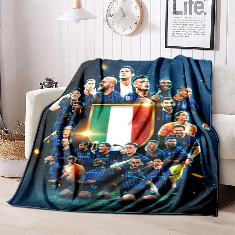 Famous F.C. Internazionale Milano football player Lautaro Martínez blanket Soft four season home bed office travel outdoor warm blanket L12