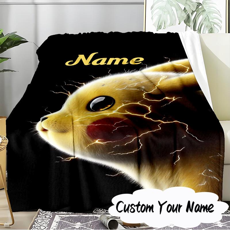 Custom Name Pika Urban Fashion Blanket Ideal Bedding Blanket Perfect for Travel, Camping, Living Rooms, Offices, Sofas, Fan Christmas gift