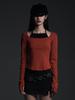 Miteula Halterneck Layered Long Sleeve Top _ Red