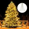 LED Ring Tree Topper Christmas Lights - Multicolor Flowing Waterfall for Festive Decoration