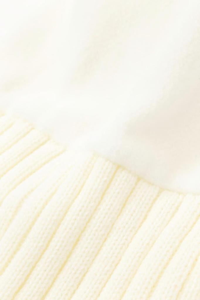 [Master Bunny] Women's Knit Cap (with Pom-Pom and Fold-Up)  Golf Hat  758-4287102 030White FR