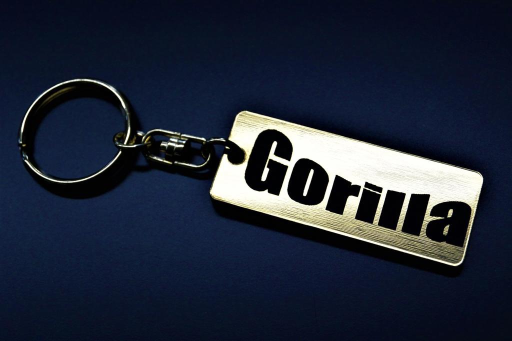 Gorilla Gold Black Double Ring Acrylic Original Keychain 50 AB27 Z50J Custom Parts A-601-1 &