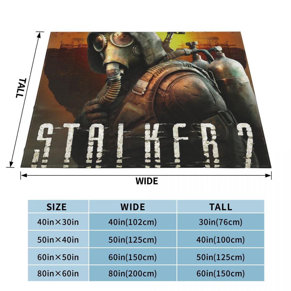 STALKER 2 Heart Of Chernobyl Blankets Soft Warm Flannel Throw Blanket Bedspread for Bed Living room Picnic Travel Home Sofa