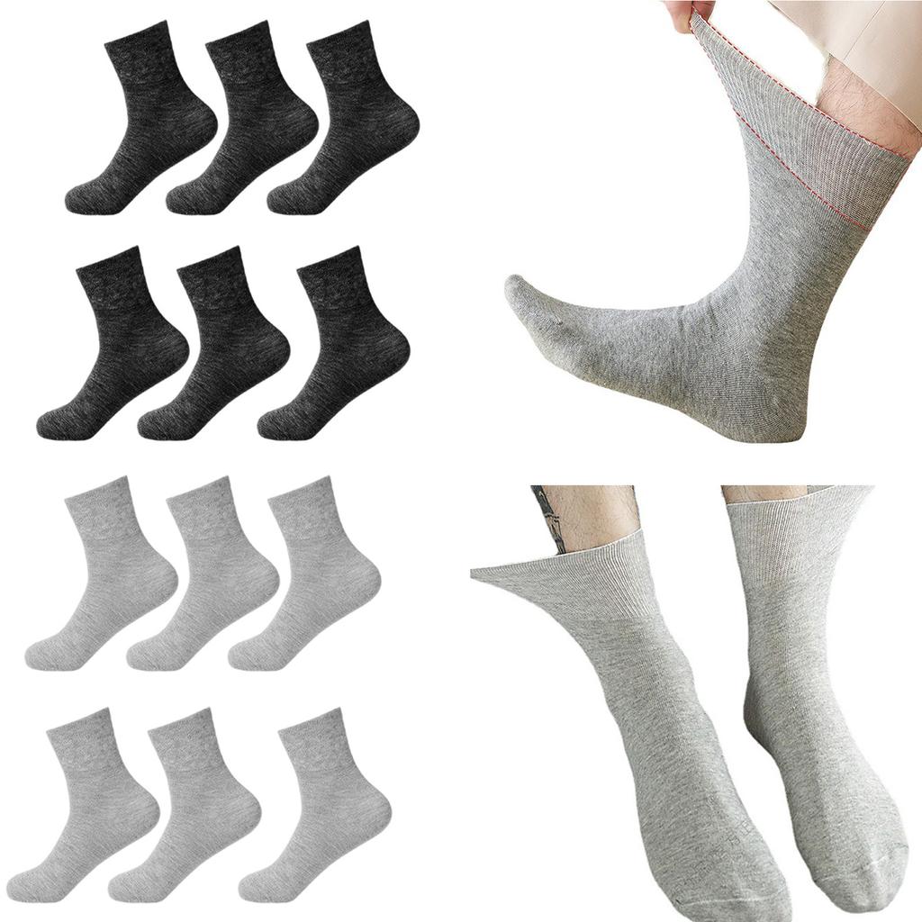 3 Pair Unisex Cotton Socks Wide Thin No Binding Top Breathable Extra Loose Solid Short Ankle Socks
