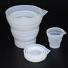 Silicone Resin Measure Cups Graduated Silicone Measuring Collapsible Long Mouth Silicone Measuring Cups for Epoxy Molds