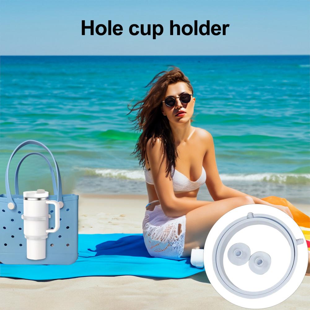 Cup Holder Attachment for Car Multi-functional Cup Holder for Bogg Bag with Handles Universal 3-in-1 Beach Bag for 30/40oz