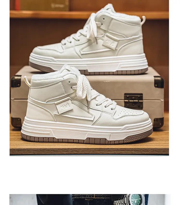 

Mens Winter Shoes Lightweight Non Slip Casual Running Sports Sneakers Fashion Trend All Match Soft Bottom Shock Absorption 39 бежевый