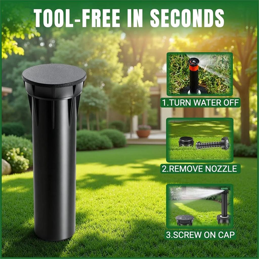 Tappi per Testine di Irrigazione BHBL per Irrigatori, ABS Resistente ai Raggi UV e O-ring in Gomma Nitrilica