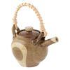 Marui Seito Shigaraki Ware Hechimon Teapot, 800ml Capacity, Gray Circle Pattern, Brown, MR-3-4508