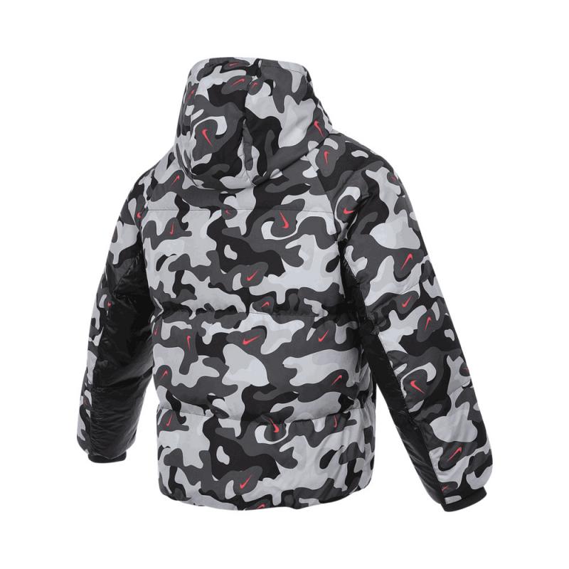 Nike Hooded Down Jacket Camouflage Kids Jackets HQ7182-084
