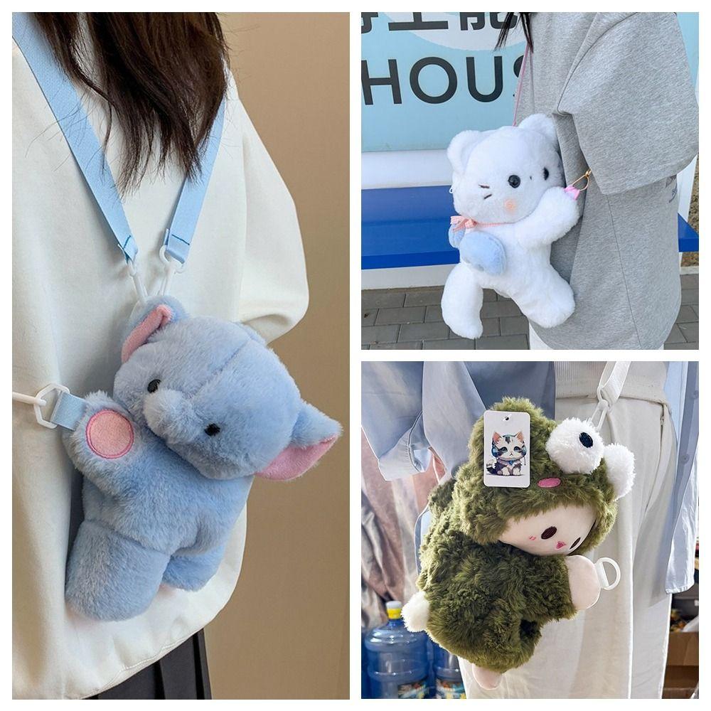 Plush Toy Children's School Bag JK Lolita Animal Shoulder Bag Cute Plush Doll Crossbody Bag  Girls